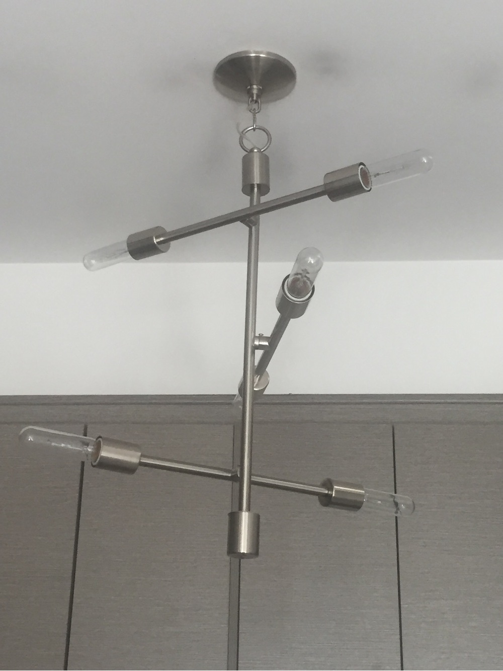 Kenroy Home-Modern Brushed Metal Multi-Arm Chandelier - Silver
